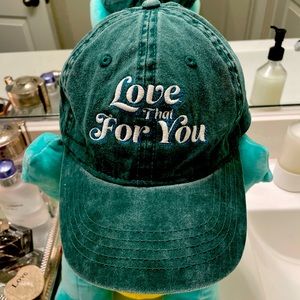 Love that for you distressed green hat